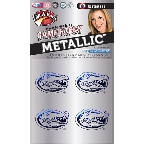 Vista 124 de Fan-A-Peel Tatuajes temporales sin agua del estado de Louisiana, hipoalergénicos, para despegar y pegar, tatuajes temporales impermeables