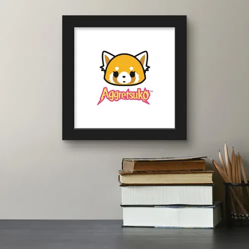 Vista 4 de Trends International Gallery Pops Sanrio Aggretsuko - Póster de pared con insignia de Aggretsuko, 12.00 x 12.00 pulgadas, versión de marco negro
