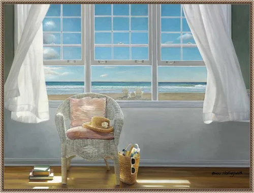 Vista 7 de Amanti Art Lienzo enmarcado para pared, 18 x 24 pulgadas, A Moments Peace, de Karen Hollingsworth, lienzo enmarcado para pared, obras de arte