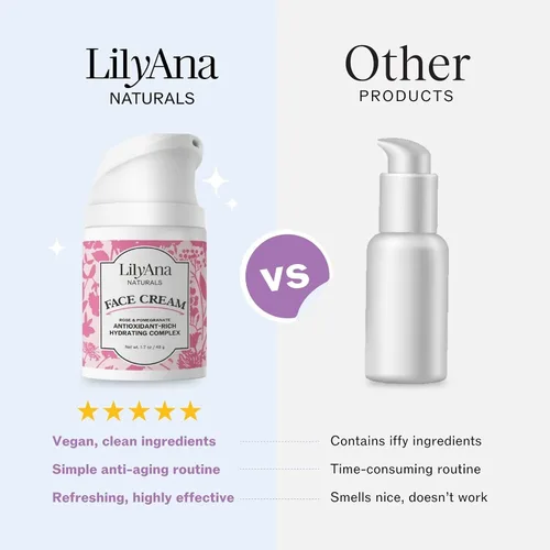 Vista 4 de LilyAna Naturals Hidratante facial y de cuello para mujeres y hombres – Crema hidratante facial y de cuello para piel seca y aclarado de manchas