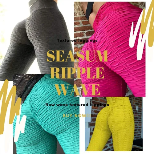 Vista 97 de SEASUM - Pantalones de yoga de cintura alta para mujer, con control de abdomen y realce de glúteos, leggings favorecedores para entrenar y correr