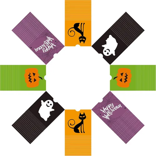 Vista 8 de Paquete de 72 bolsas de Halloween – Bolsas de golosinas, dulces, golosinas, regalos de fiesta y bolsas de truco o trato para fiestas