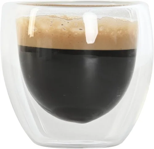Vista 2 de Juego de 2 vasos de cristal 6,7 x 6,7 x 6,4 3.4 fl oz doble cara