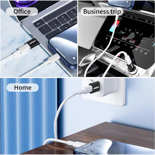 Vista 8 de Paquete de 2 adaptadores USB a USB C, transferencia de datos de carga rápida de 5 Gbps, convertidor de cable tipo C hembra a USB A macho