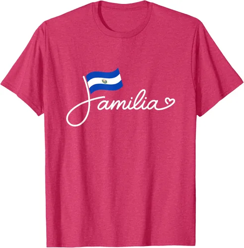 Vista 29 de El Salvador Familia - Camiseta con texto en inglés "La Familia de la Bandera Salvadoreña