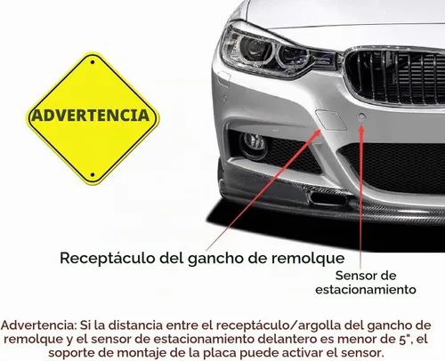 Vista 8 de Soporte para placa matrícula para BMW, Negro