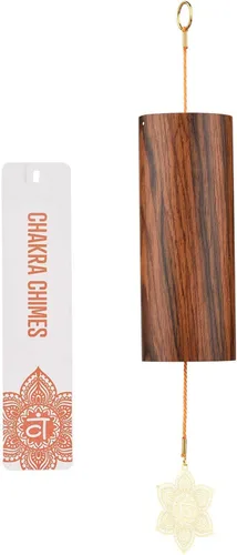 Vista 15 de Campanillas de Chakra de Bambú Natural Campanillas de Viento Meditación Cuerda Campanilla de Viento Campana de Viento para Decoración del Hogar Zen