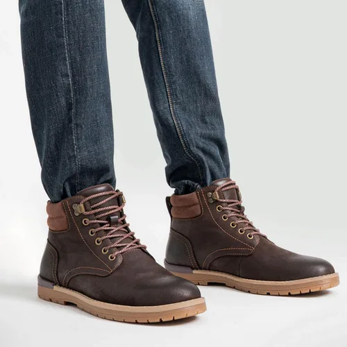 Vista 17 de Vostey - Botas tobilleras con cordones (Chukka), de senderismo, impermeables y estilo informal para hombre