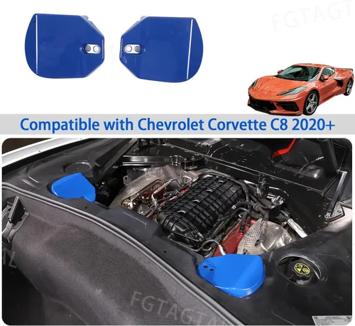 Vista 6 de Cubierta de Torre de Puntal Trasero Compatible con Chevrolet Corvette C8 Stingray 2020-2024, Panel de Protección de Torre Amortiguadora Trasera