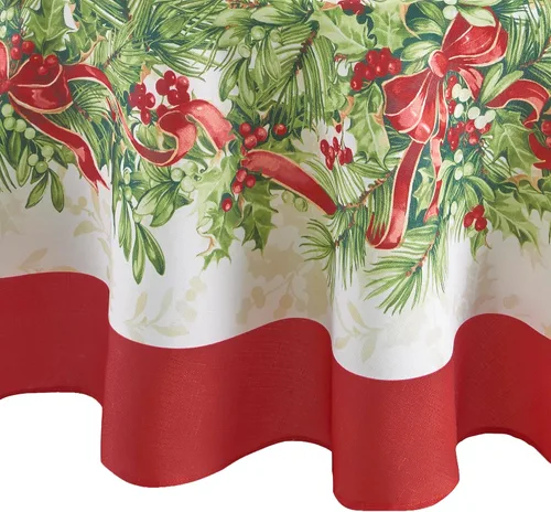 Vista 10 de Elrene Home Fashions Holly Traditions individuales de tela