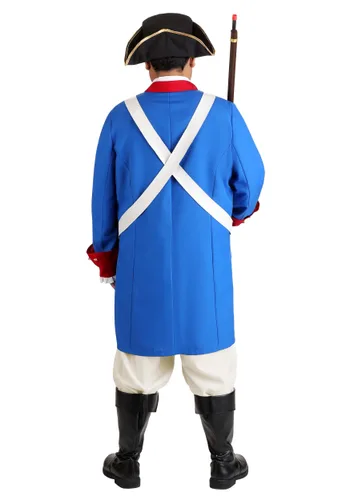 Vista 2 de Disfraz de Soldado de la Revolución Americana para Hombre Talla Plus Multicolor