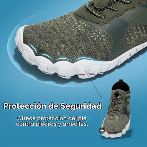 Vista 6 de NORTIV 8 Zapatos de agua para hombre Verde militar