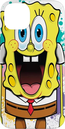 Vista 15 de Funda para iPhone 17 de Bob Esponja con salpicaduras de pintura