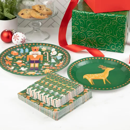 Vista 7 de Juego de platos y servilletas de papel decorativo de alta calidad