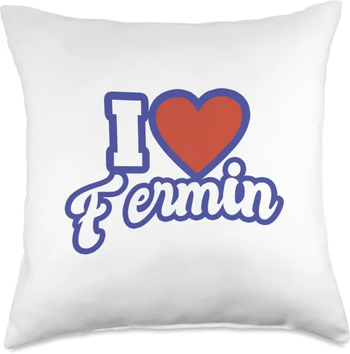 Vista 4 de I Love Names I Love Fermin - Almohada (16 x 16 pulgadas), multicolor
