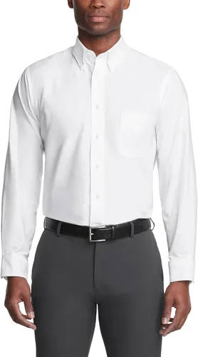Vista 12 de Van Heusen Camisa de vestir para hombre, corte regular Oxford lisa, cuello con botones Verde oscuro