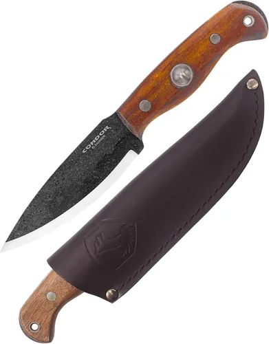 Vista 14 de Condor Tool & Knife - Cuchillo grande Huron Bushcraft - Hoja de acero de alto carbono 1095 - Construcción de espiga completa - Mango ergonómico