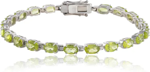 Vista 7 de MAX + STONE Pulsera de Tenis de Plata de Ley 925 con Piedras Natales para Mujeres Azul Zafiro creado