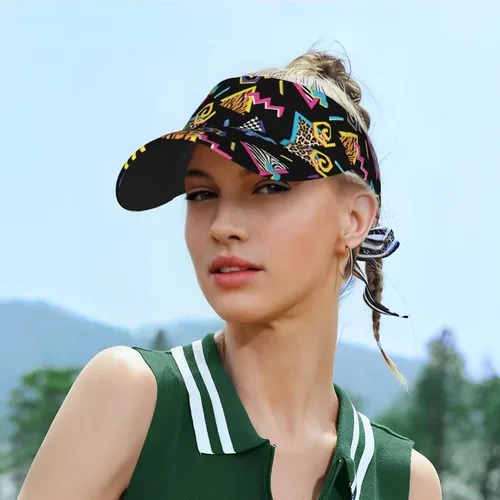Vista 6 de Sombreros retro de los años 80 y 90 para mujeres y hombres, divertidos iconos retro de los años 80 y 90, sombrero de visera solar para mujeres