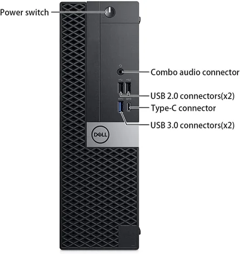 Vista 3 de Computadora de escritorio Dell OptiPlex 7050 SFF, Intel Core i5-6500, 8 GB DDR4 RAM, 256 GB SSD, teclado y ratón, Windows 11 Pro (renovado)