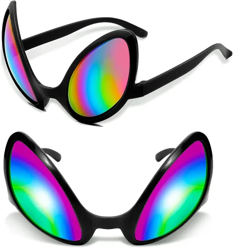 Vista 5 de Diadema de alienígena y gafas, diadema de antena marciana alienígena, accesorio de recuerdo de fiesta para adultos y niños