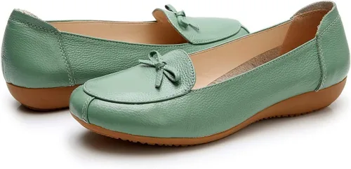 Vista 6 de VenusCelia Women's Bowknot Wide Flat Shoe
