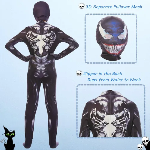 Vista 5 de BLUE UNICORN Kids Halloween Costume Superhero Costume -Suits Kids Superhero Cosplay Costumes