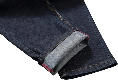 Vista 6 de FASHINTY Jeans rectos de estilo casual para hombre