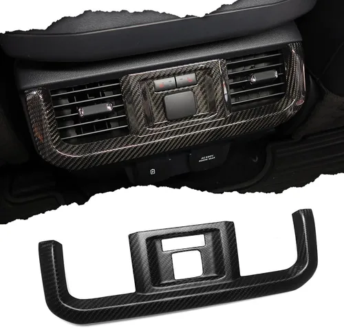 Vista 7 de Bisel de aire acondicionado trasero de fibra de carbono auténtica para Ford F-150 F150 Raptor Limited Lariat Off-Road Truck 2021 2022 2023 2024