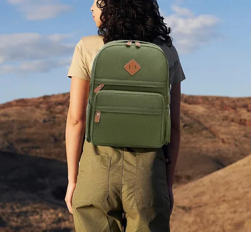 Vista 5 de Mochilas ligeras para niños, mochila escolar de lona, pequeñas mochilas de viaje para mujeres, niñas, niños, mochila para niños pequeños