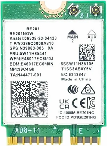 Vista 13 de Tarjeta WiFi 6 AX201 Wi-Fi de doble banda 2.4 Gbps Tarjeta WiFi CNVio2 M.2 para PC Compatible con Bluetooth 5.2 Requiere CPU Intel de 10ª