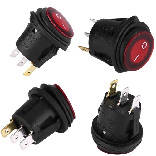 Vista 8 de Interruptor basculante de 3 pines, 220 V, 2 unidades, 12 V, 20 A, 3 pines, resistente al agua, interruptor basculante de 220 V, para automóvil