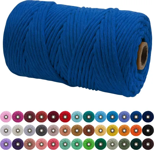 Vista 121 de JeogYong Cordón de macramé de un solo hilo 3 mm x 109 yardas (328 pies) Cuerda de algodón suave Hilo de macramé de 3 mm, suministros de macramé