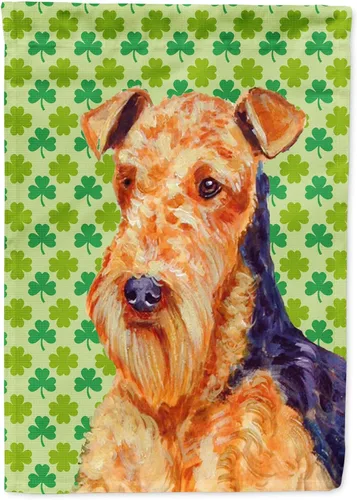 Vista 10 de Caroline's Treasures SS4442GF Affenpinscher Bandera de jardín con retrato de trébol del día de San Patricio para buzón, bandera decorativa