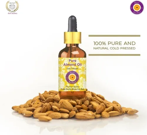 Vista 2 de Deve Herbes Aceite de almendras puras (Prunus dulcis) prensado en frío 1.7 fl oz (1.69 oz)