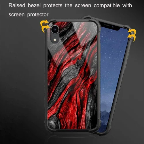 Vista 3 de Funda para iPhone Xs Max, de cristal templado 9H para iPhone Xs Max, diseño a prueba de golpes, antirrayones, para Apple iPhone Xs Max de 6.5