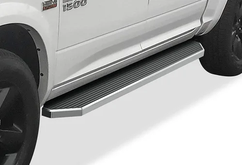 Vista 27 de APS Estribos (plata de 5 pulgadas rueda a rueda de acero inoxidable 304) Estribos Nerf, escalones laterales compatibles con Ram 1500 2009-2018 Crew