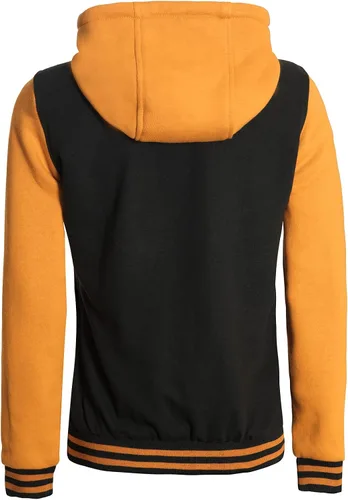 Vista 4 de Decrum Chaqueta Varsity con capucha para mujer, chaquetas ligeras Letterman Highschool Baseball Bomber para mujer
