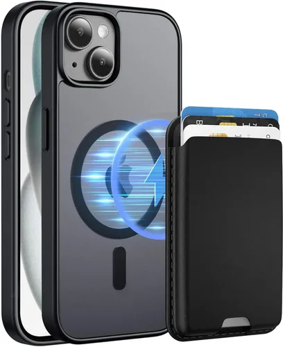 Vista 62 de Funda magnética para iPhone 12 Pro Max, cartera magnética desmontable con soporte para tarjetas, [compatible con MagSafe] grado militar, a prueba
