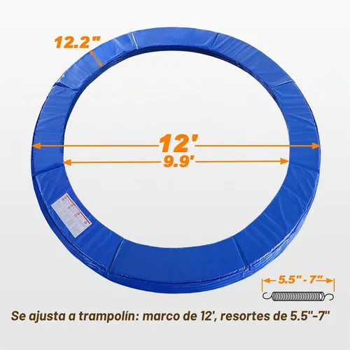 Vista 3 de ExacMe Almohadilla de repuesto para trampolín de 16, 15, 14, 13, 12, 10, 8 pies, cubierta de resorte de seguridad impermeable, almohadilla de marco
