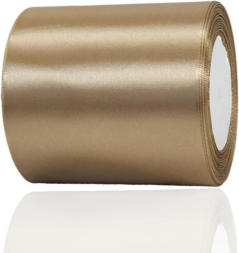 Vista 86 de Cinta beige de 1-1/2 pulgadas x 25 yardas, cinta de satén de tela de color sólido para envolver regalos, manualidades, ramos de novia, coronas