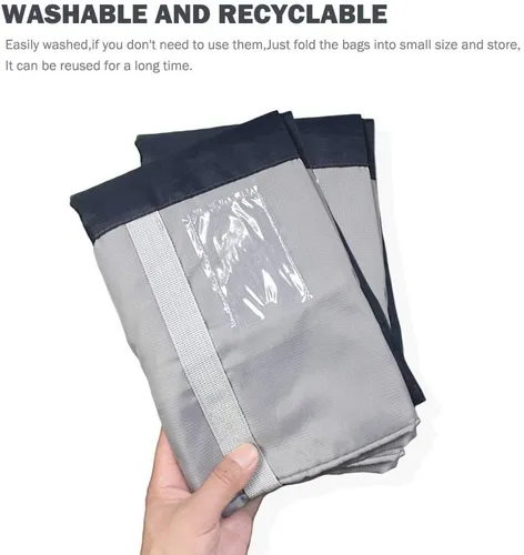 Vista 7 de Bolsa de almacenamiento grande de edredón con cremallera de 75 L, bolsa de almacenamiento plegable con asa reforzada, almacenamiento debajo