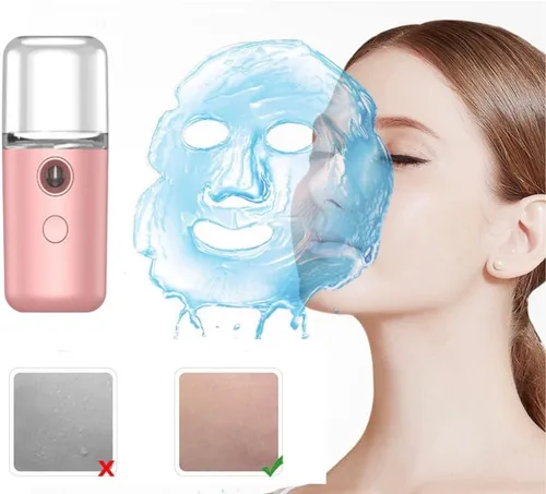 Vista 2 de Mini vaporizador facial para limpieza profunda facial vaporizador facial portátil pulverizador facial práctico humidificador facial Mister Belleza