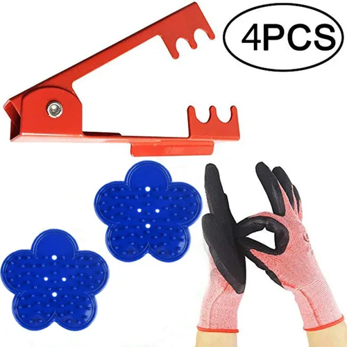 Vista 5 de LuFOX Kit de herramientas para quitar espinas, 4 piezas, herramienta para pelar espinas y hojas y guante de jardín