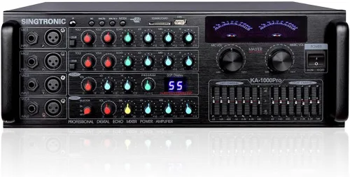 Vista 2 de SINGTRONIC Sistema de karaoke completo profesional de 2000 WATTS Paquete gratis: Canciones ilimitadas de YouTube, HDMI construido, grabación de voz