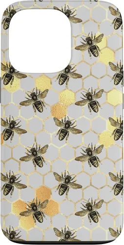 Vista 10 de iPhone 12 Pro Max Bumble Bee - Honeycomb Apicultor amarillo Abeja patrón caso