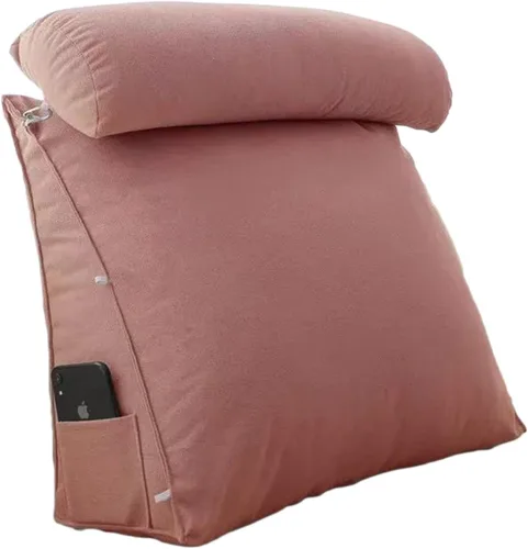 Vista 14 de Almohada triangular de cuña para cama, cojín de apoyo para la espalda del cabecero, almohada de lectura de espalda, cuello y pierna, almohada