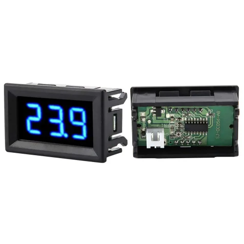 Vista 7 de Voltímetro de 0.56 pulgadas de dos cables DC 2.5-30 V pantalla LED digital medidor de voltímetro digital para batería de 12 V 24 V coche