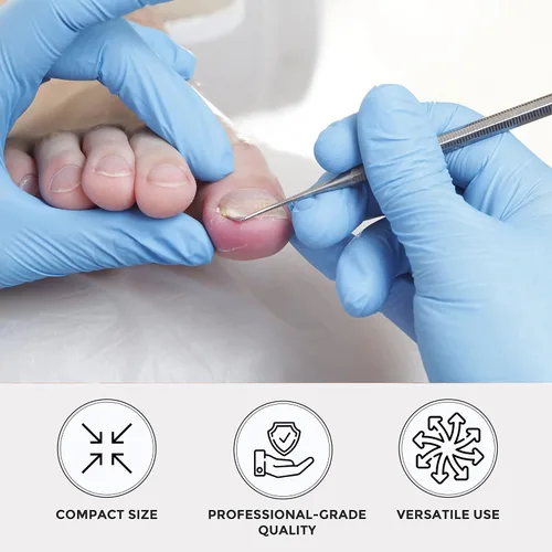 Vista 5 de ForPro Professional Collection Lima de uñas encarnadas, herramienta de uñas encarnadas de acero inoxidable de grado quirúrgico con extremo en ángulo