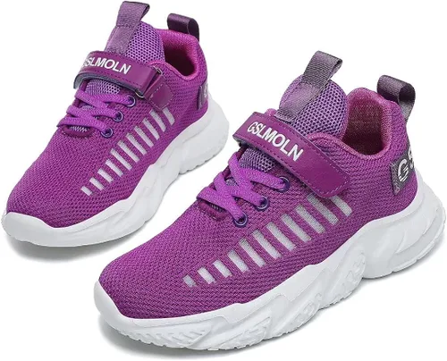Vista 3 de Jakcuz Tenis de plataforma para niños, ultraligeros, transpirables, informales, para gimnasio, deportes, caminar, para niñas y niños